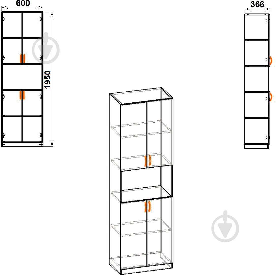 Шкаф Компанит КШ-5 нимфея альба - фото 3