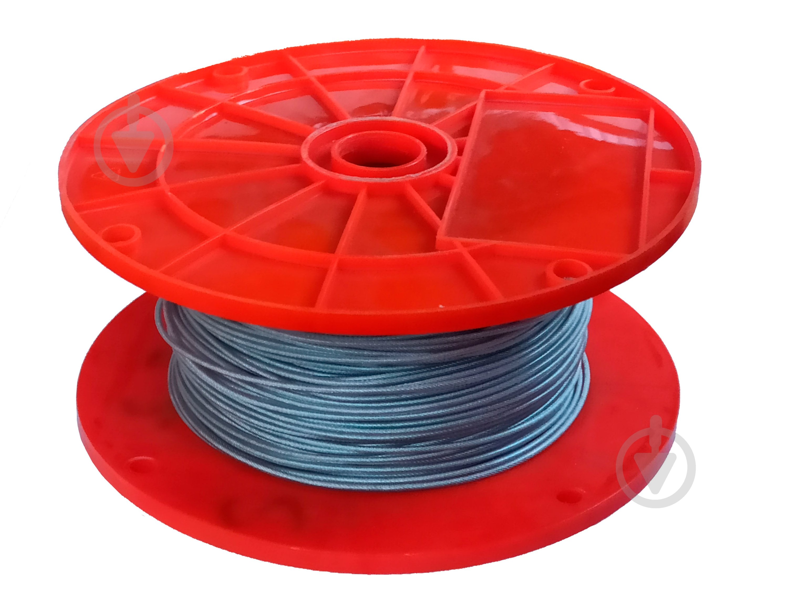 Трос металлополимерный стальной D=2 мм на метраж пог. м DIN 3055 - фото 1