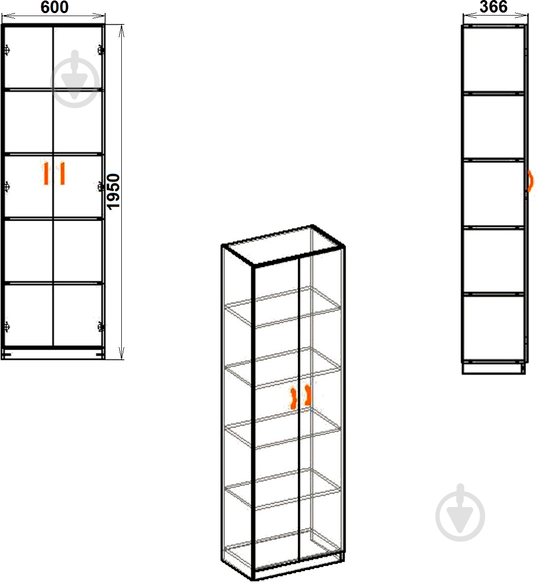 Шкаф Компанит КШ-7 нимфея альба - фото 3