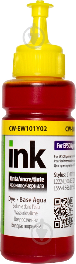 Чернила ColorWay CW-EW101Y01 100мл yellow - фото 1