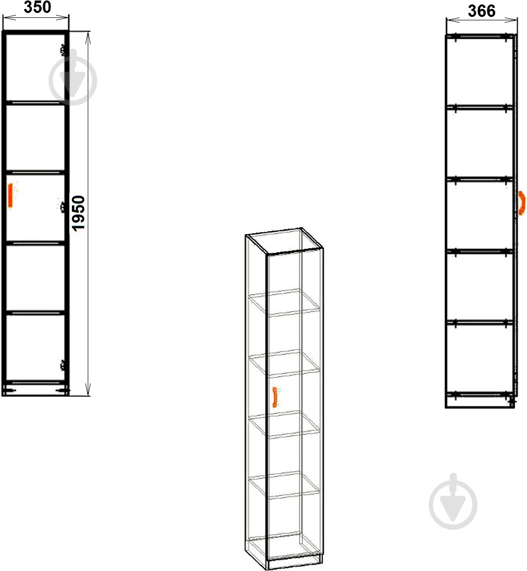 Шкаф Компанит КШ-8 нимфея альба - фото 3