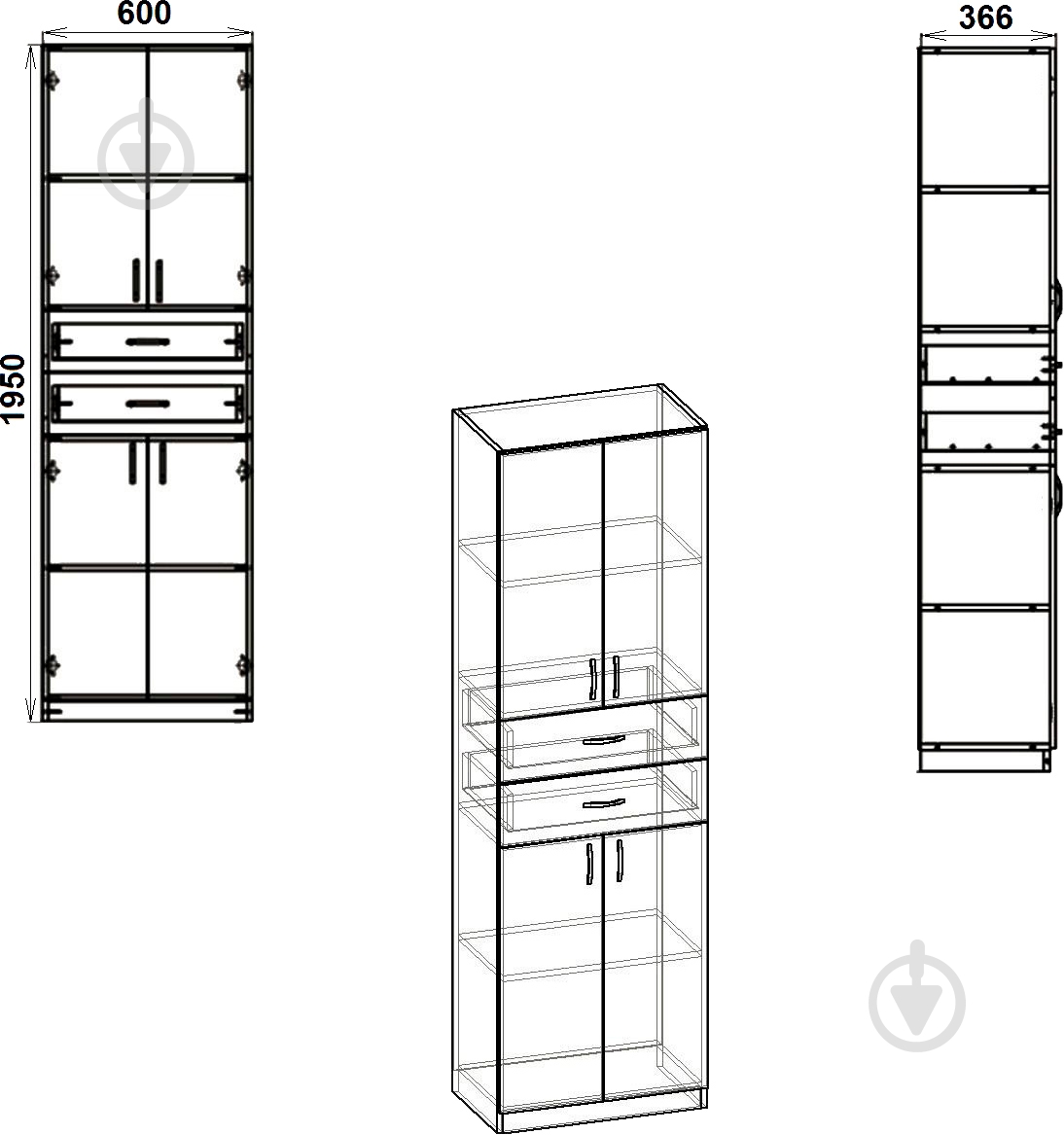 Шкаф Компанит КШ-11 нимфея альба - фото 3