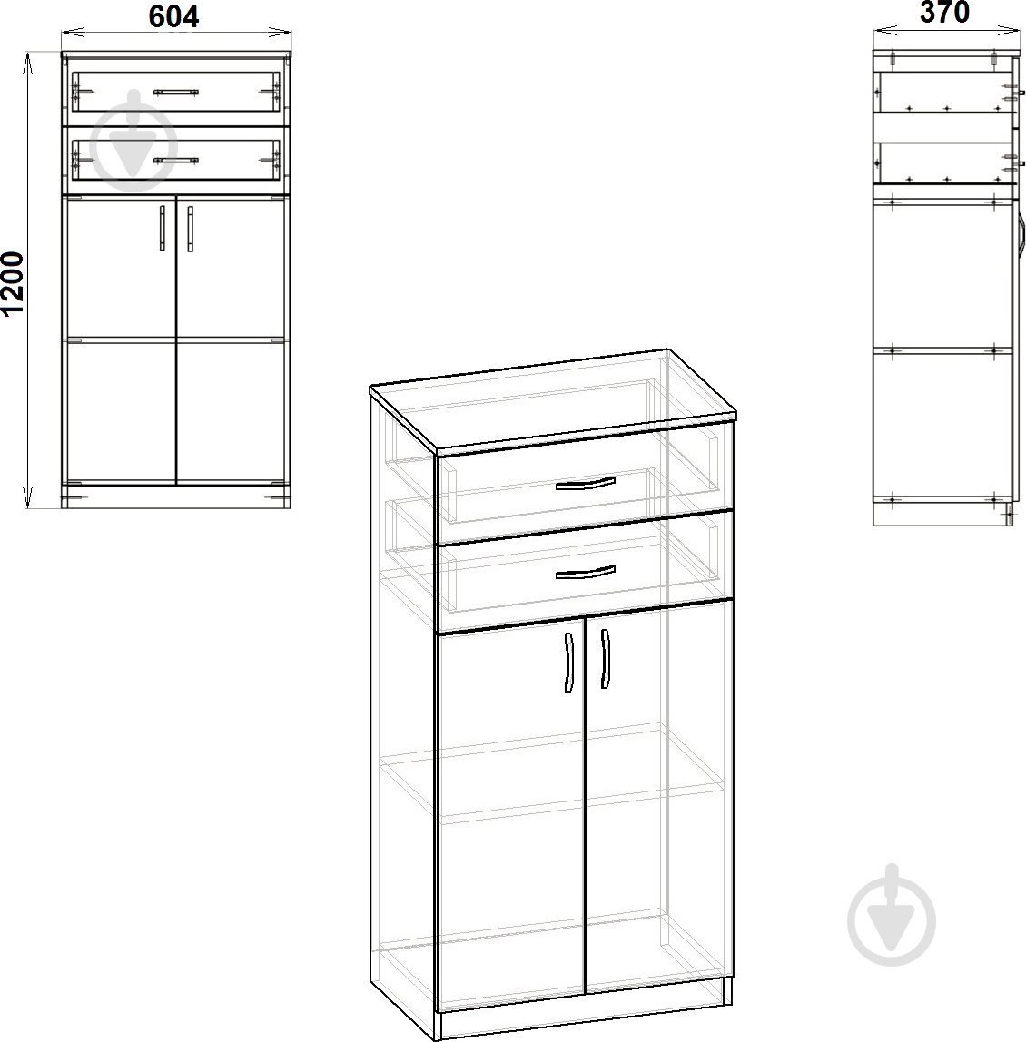 Шафа Компаніт КШ-14 німфея альба - фото 3 Шафа Компаніт КШ-14 німфея альба - фото 3