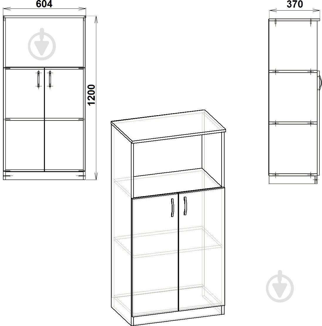 Шкаф Компанит КШ-15 нимфея альба - фото 3