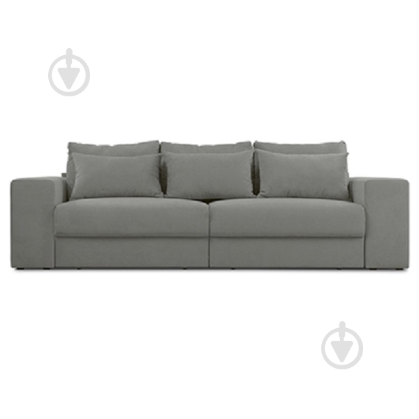 Диван прямой PRAKTICA Sofa Спартак велюр серый 2600x1330x700 мм - фото 1