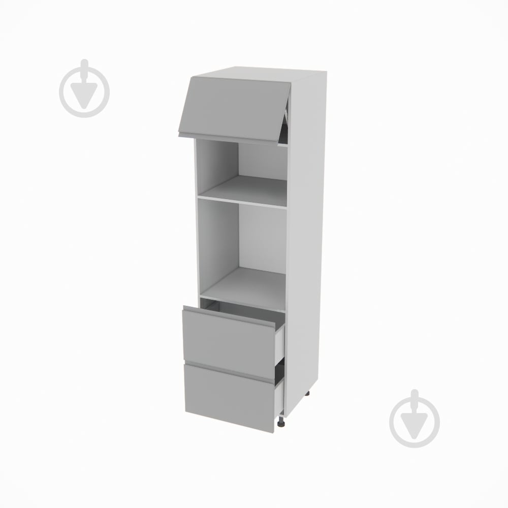 Шкаф под духовку и СВЧ-печь Влада ( П 60 ДШ п/микроволн. (720) FAVORIT правая) серый бархат/пепельный Світ Меблів - фото 2 Шкаф под духовку и СВЧ-печь Влада ( П 60 ДШ п/микроволн. (720) FAVORIT правая) серый бархат/пепельный Світ Меблів - фото 2