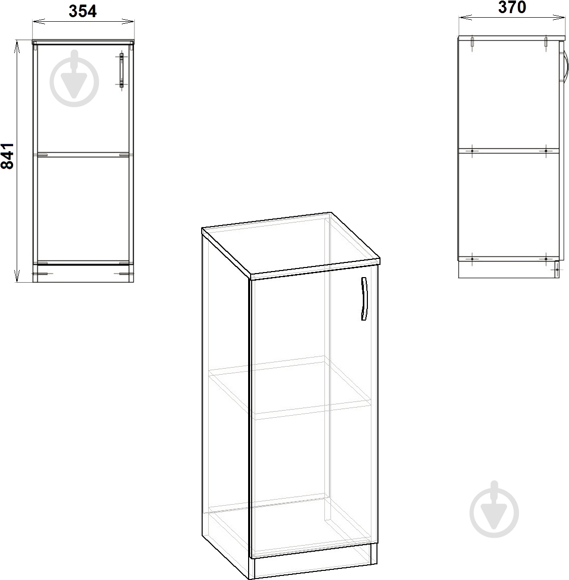 Шкаф Компанит КШ-18 нимфея альба - фото 3 Шкаф Компанит КШ-18 нимфея альба - фото 3