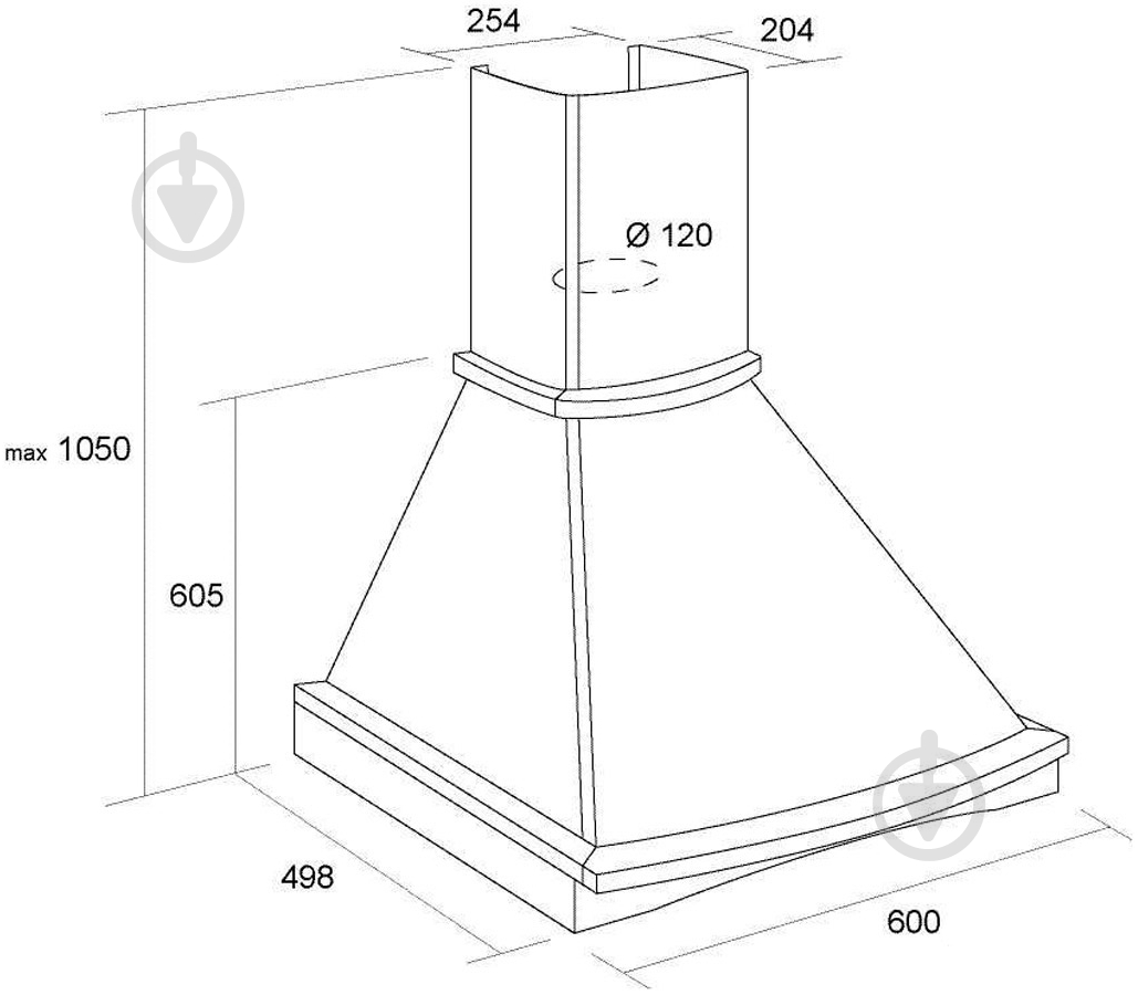 Вытяжка Pyramida R 60 IVORY/U - фото 8