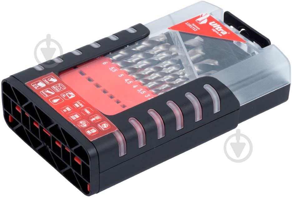 Набор сверл по металлу Ultra Р6М5 полированных 1.0-10.0мм 19 шт. 1191712 - фото 3 Набор сверл по металлу Ultra Р6М5 полированных 1.0-10.0мм 19 шт. 1191712 - фото 3