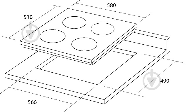 Варильна поверхня газова Pyramida PFG 647 WHITE LUXE - фото 9