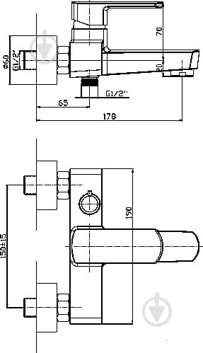 Смеситель для ванны Tango Geneva-03 - фото 4 Смеситель для ванны Tango Geneva-03 - фото 4