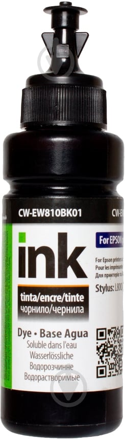 Чернила ColorWay CW-EW810BK01 100мл black - фото 1