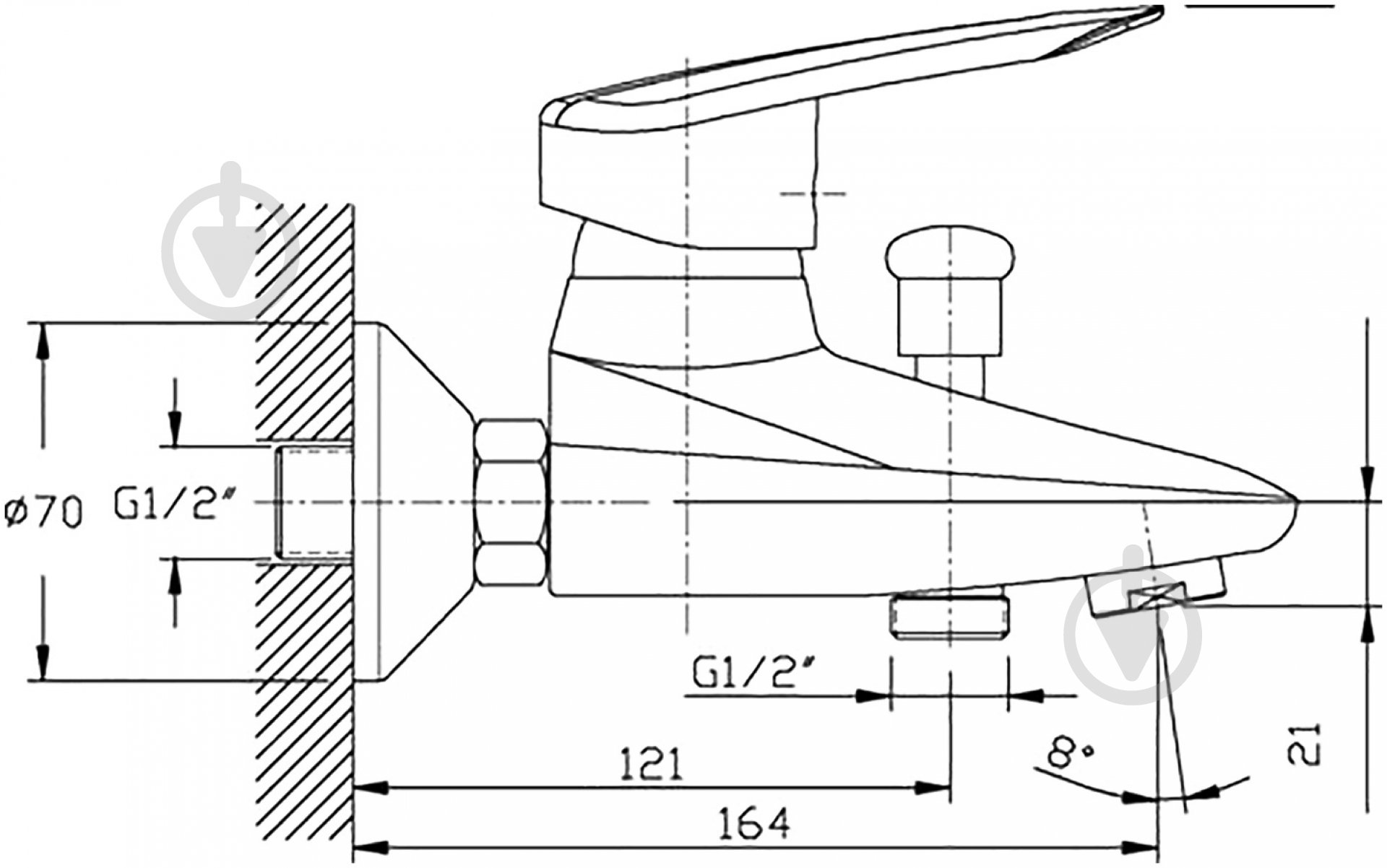Смеситель для ванны Tango REAL-03 - фото 3