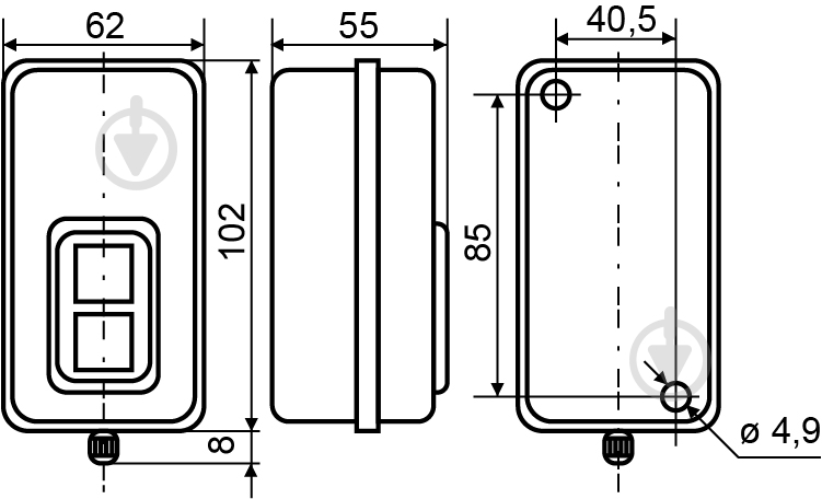 Выключатель кнопочный Аско-Укрем BS-230B A0140020210 - фото 4