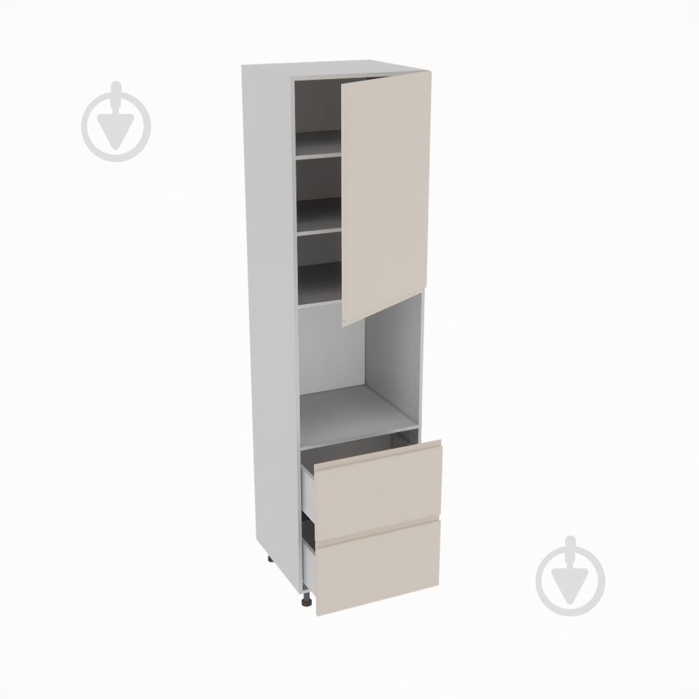 Пенал Влада ( П 60 ДШ (920) FAVORIT правая) пломбир/пепельный Світ Меблів - фото 2 Пенал Влада ( П 60 ДШ (920) FAVORIT правая) пломбир/пепельный Світ Меблів - фото 2