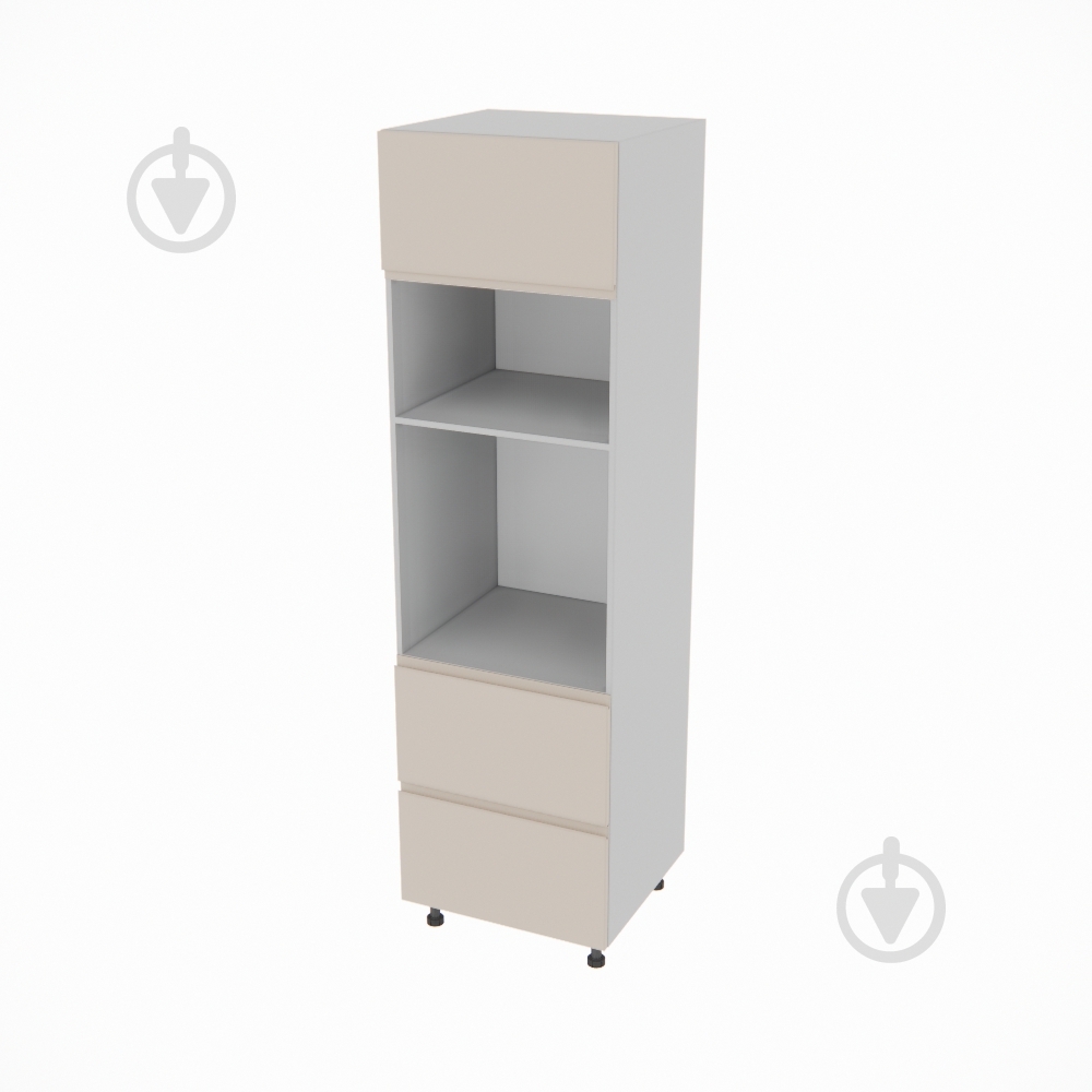 Шкаф під духовку та НВЧ-піч Влада ( П 60 ДШ п/мікрохв. (720) FAVORIT ліва) пломбір/попелястий Світ Меблів - фото 1