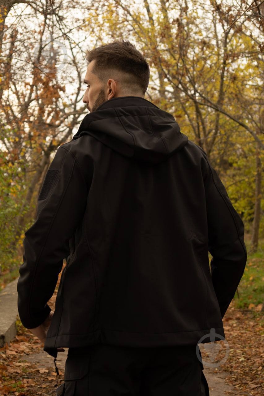 Куртка мужская демисезонная LOGOS-Tac тактическая "Softshell" теплая, под шеврон 04-07-00-0012 р.XXL черная - фото 10