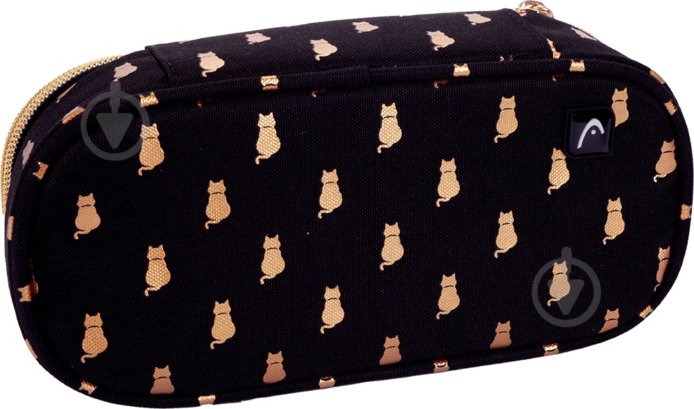 Пенал школьный AC5 Golden Kitty Head черный с рисунком - фото 2