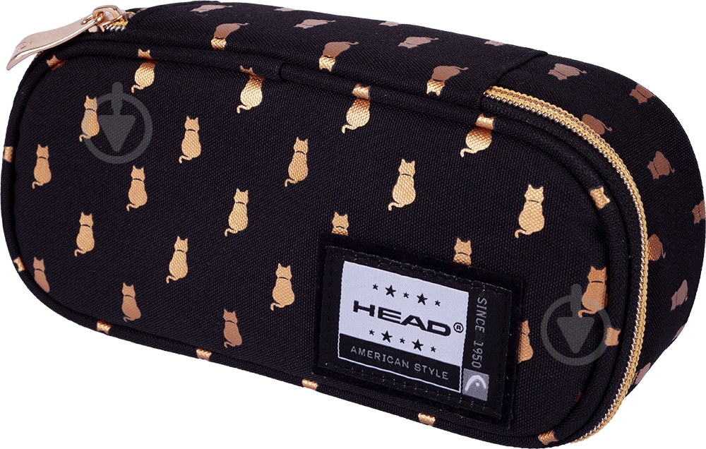 Пенал школьный AC5 Golden Kitty Head черный с рисунком - фото 3