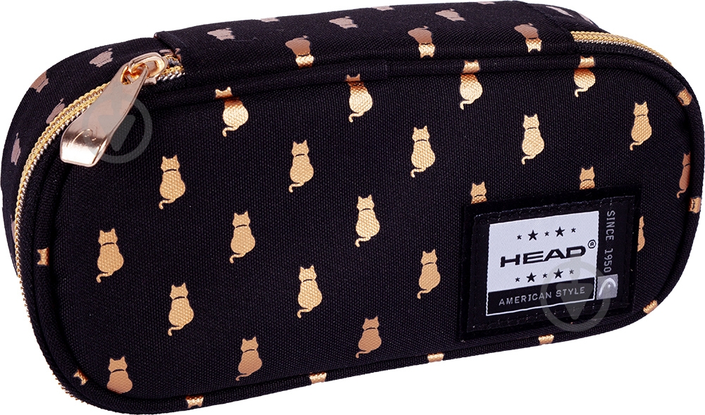Пенал школьный AC5 Golden Kitty Head черный с рисунком - фото 4
