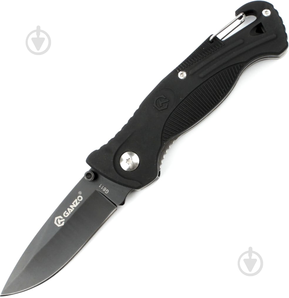 Нож складной Ganzo черный, 6 серия G611B - фото 1
