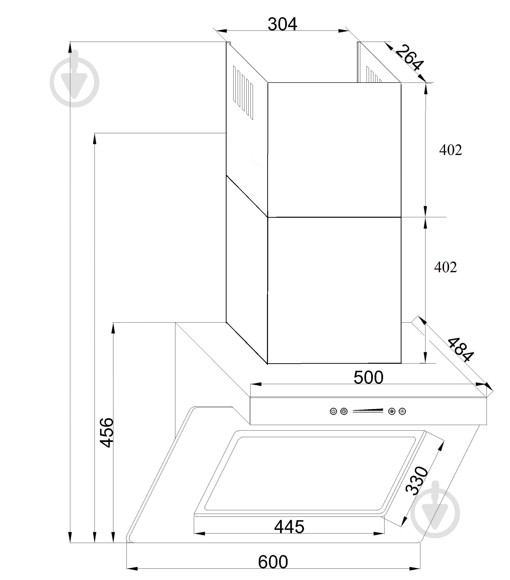 Вытяжка Pyramida HEF 37 (600) AT - фото 5