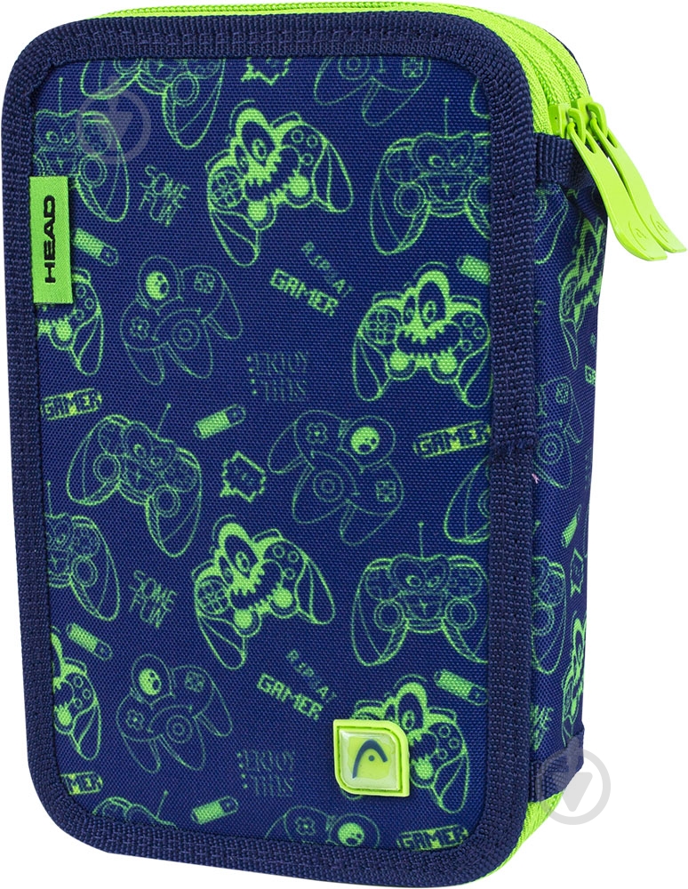 Пенал школьный АC2 Gamer Head синий с рисунком - фото 3