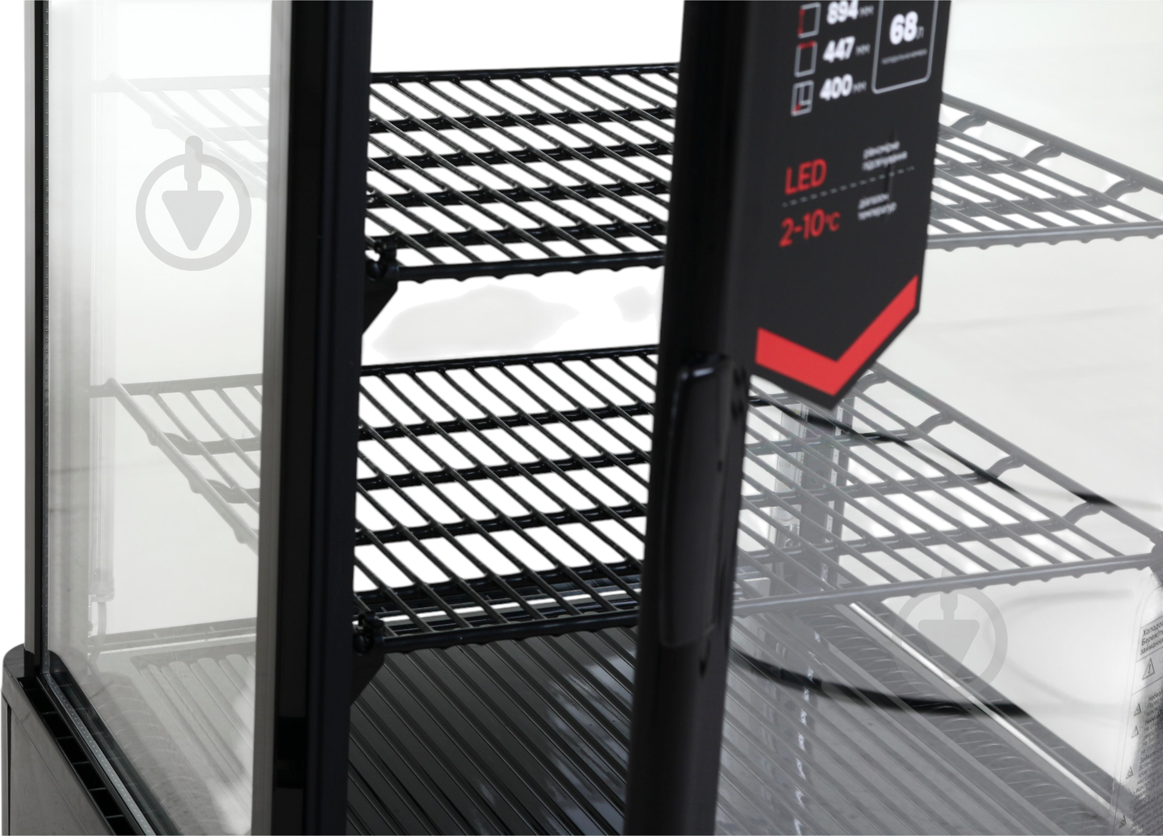 Витрина холодильная UFB XC-68L черная - фото 7