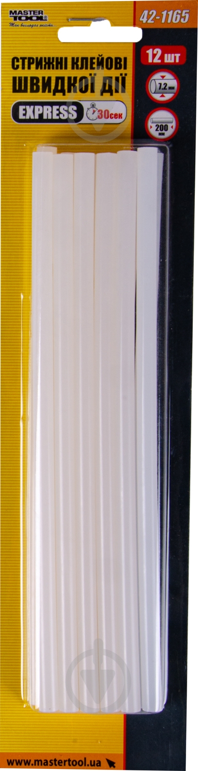 Стержни клеевые MasterTool Express 7,2 мм 12 шт. 42-1165 - фото 1
