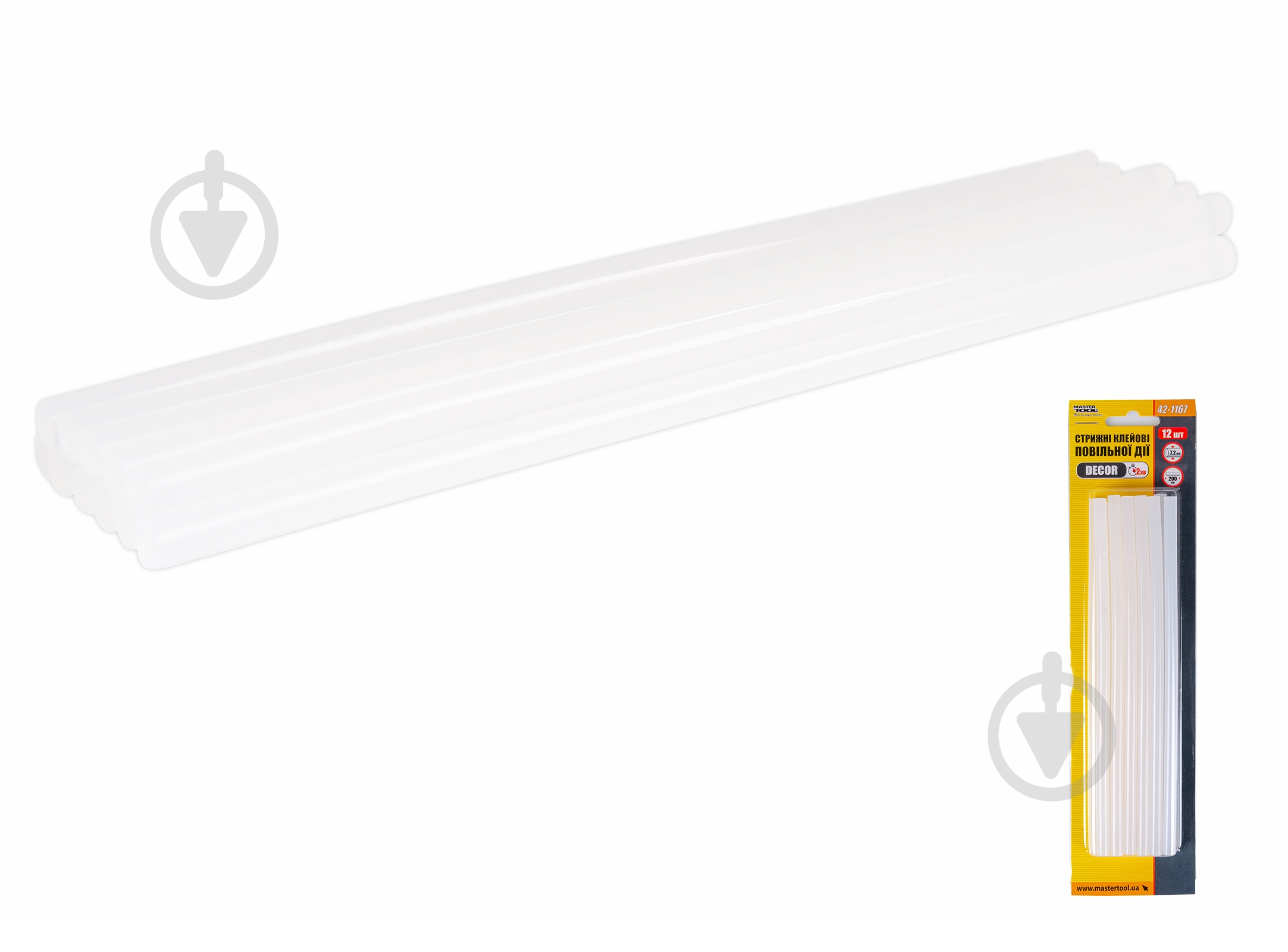 Стержни клеевые MasterTool Decor 7,2 мм 12 шт. 42-1167 - фото 2 Стержни клеевые MasterTool Decor 7,2 мм 12 шт. 42-1167 - фото 2