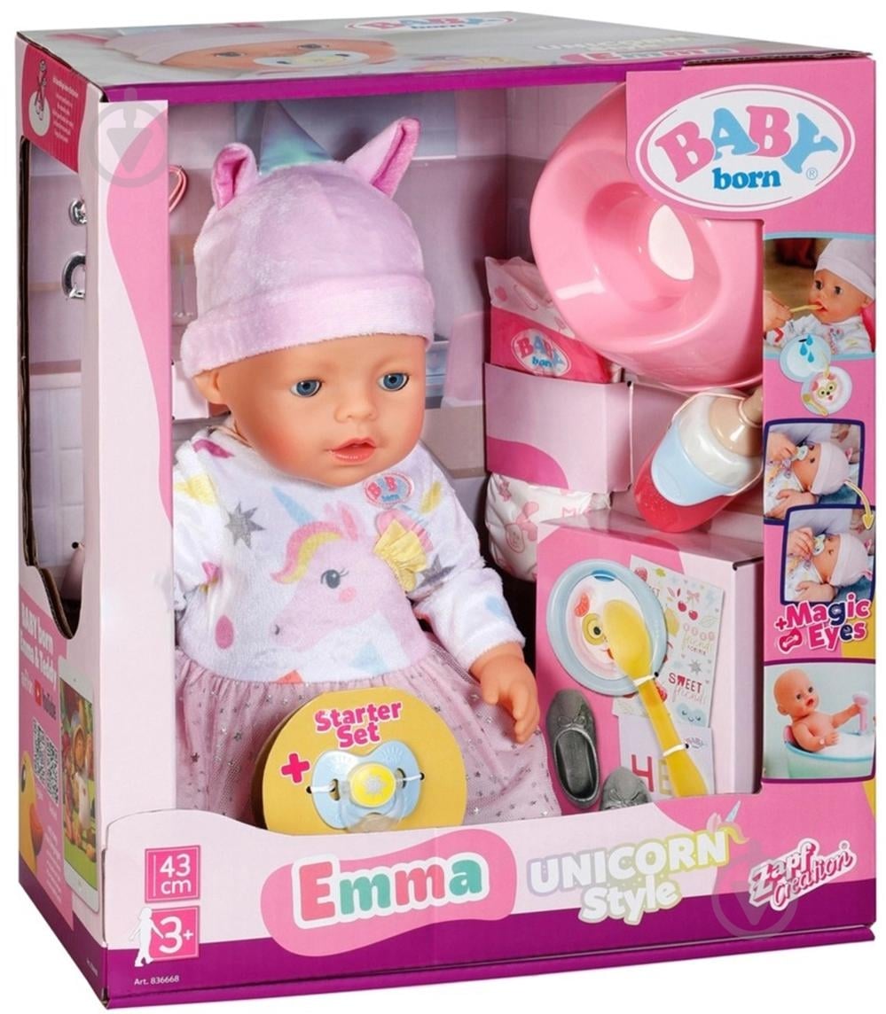 ᐉ Лялька Zapf Baby Born Мила Емма Єдиноріг 43 м 836668 • Краща