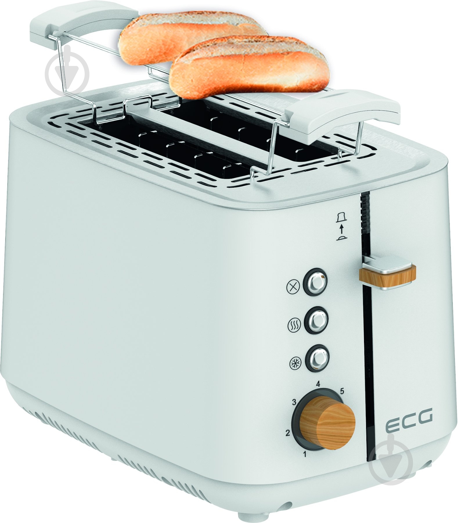 Тостер ECG ST 2768 Timber White - фото 8