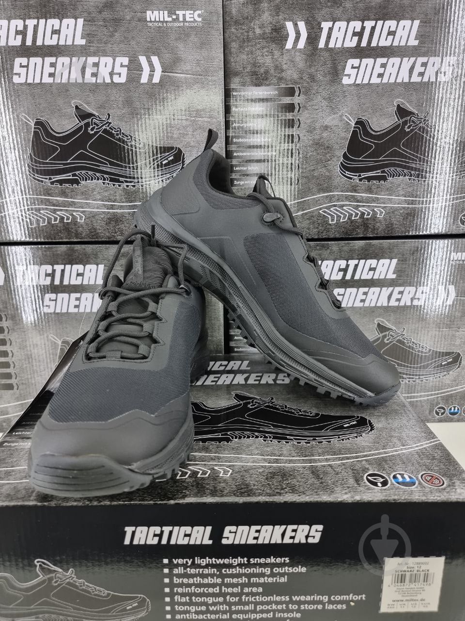 Кроссовки мужские летние Mil-Tec MIL-TEC SNEAKERS р.45 черные - фото 2 Кроссовки мужские летние Mil-Tec MIL-TEC SNEAKERS р.45 черные - фото 2