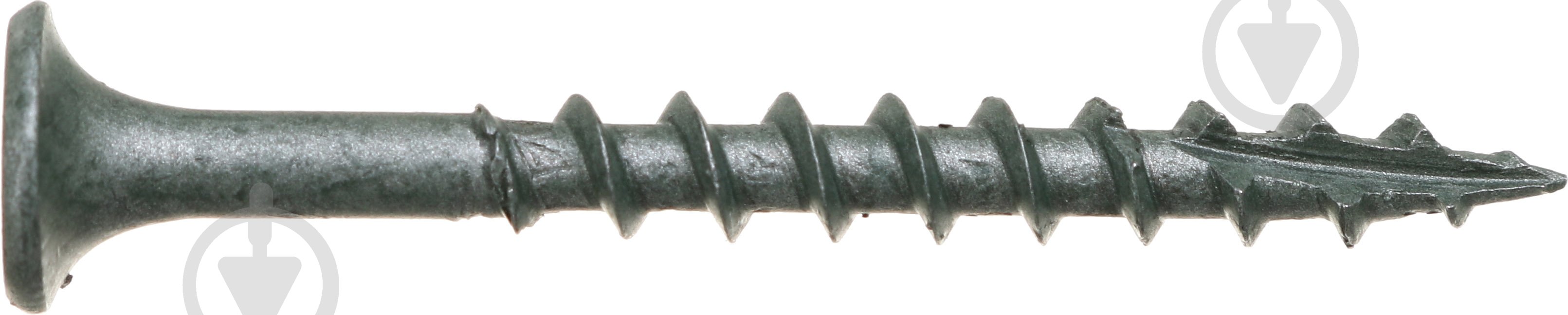 Саморез по дереву потайная головка со сверлом сталь 3,8x41 мм зеленый вес - фото 4