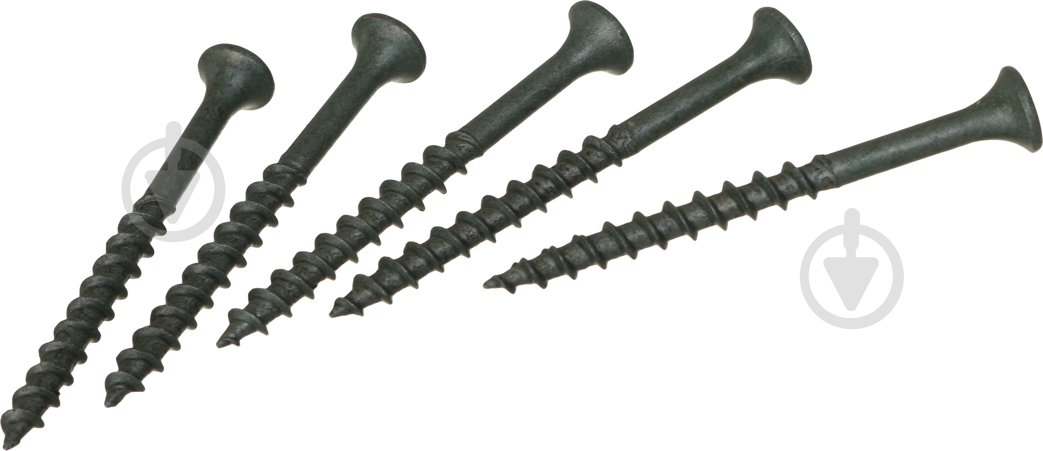 Саморез по дереву потайная головка со сверлом сталь 4,2x51 мм зеленый вес - фото 5