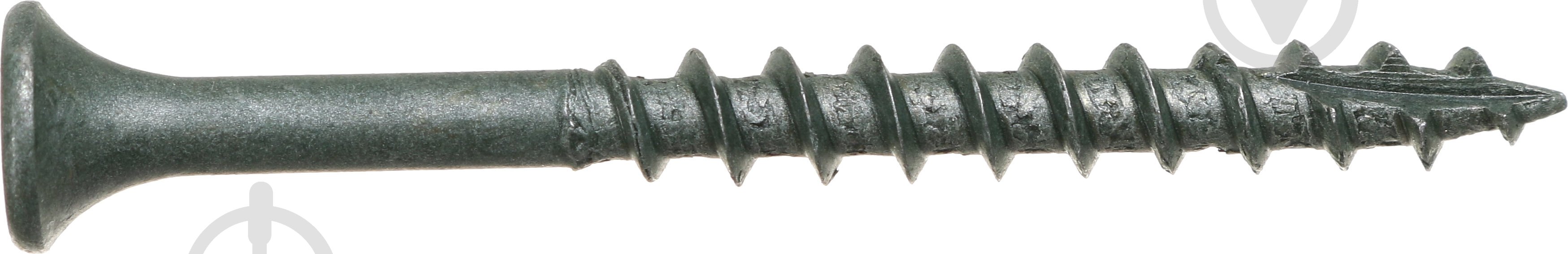 Саморез по дереву потайная головка со сверлом сталь 4,2x51 мм зеленый вес - фото 4