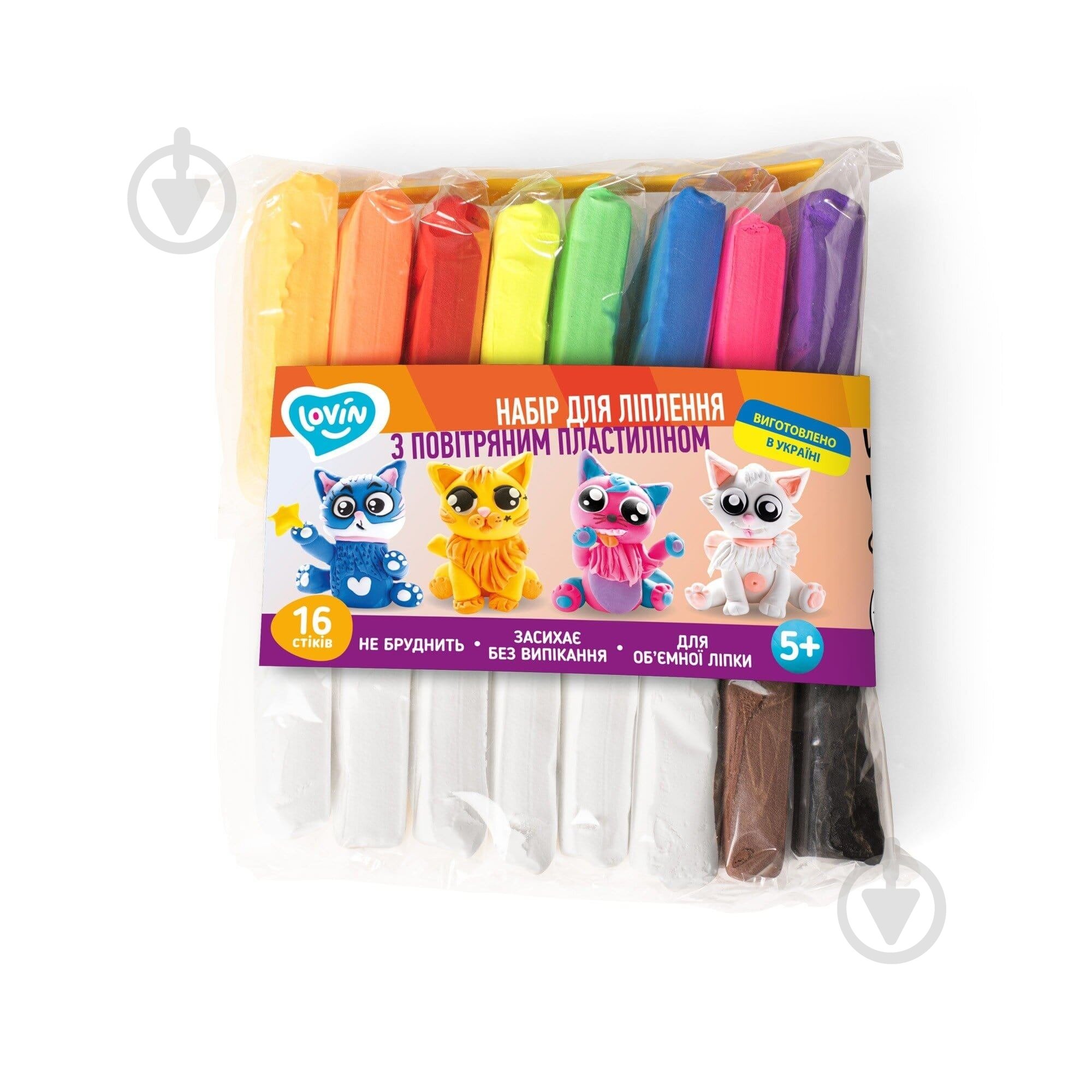 Пластилин воздушный для лепки Lovin 16 стик 70173 - фото 4