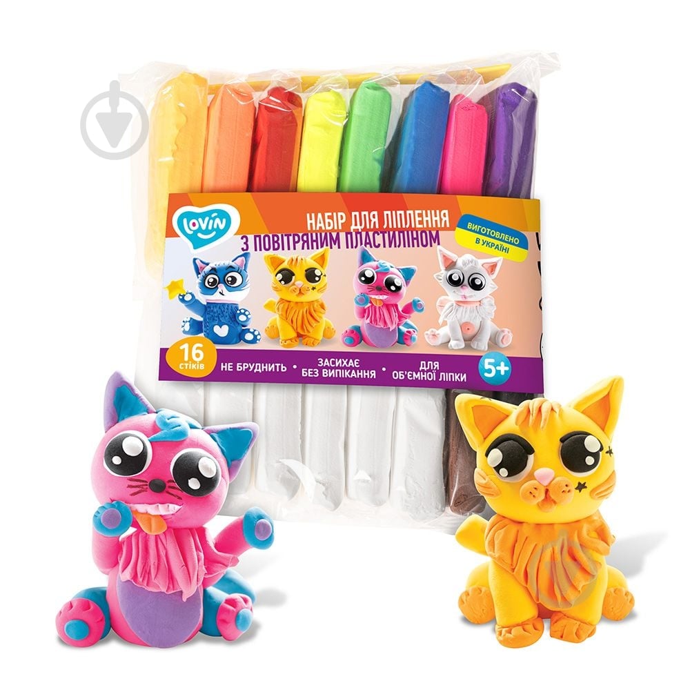 Пластилин воздушный для лепки Lovin 16 стик 70173 - фото 1