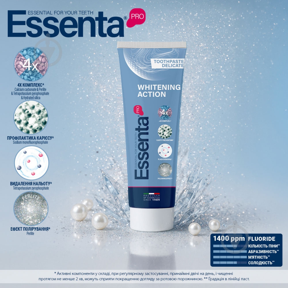 Зубная паста Essenta Pro Whitening Action 75 мл - фото 4