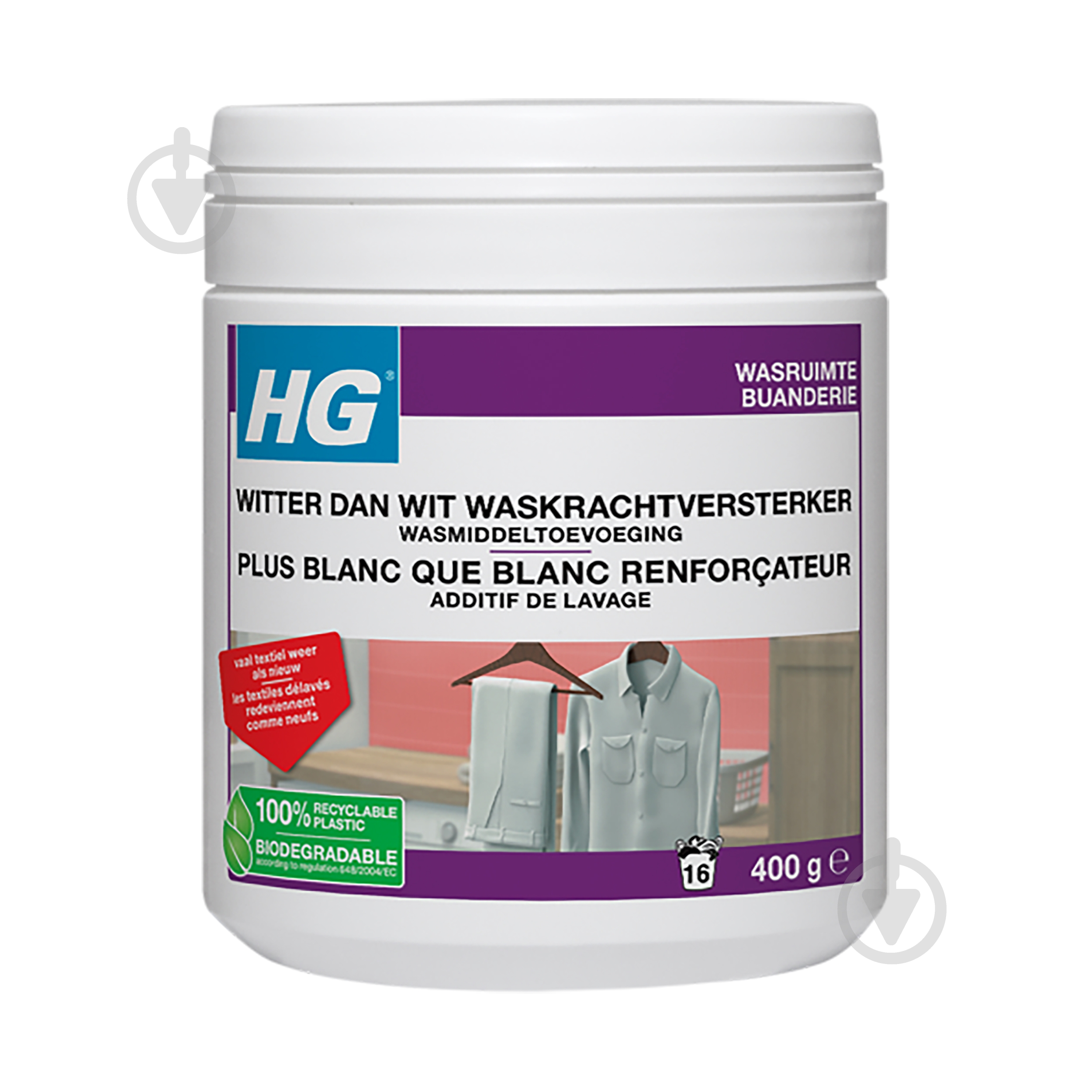 Отбеливатель кислородосодержащий HG порошкообразный 400 г - фото 1