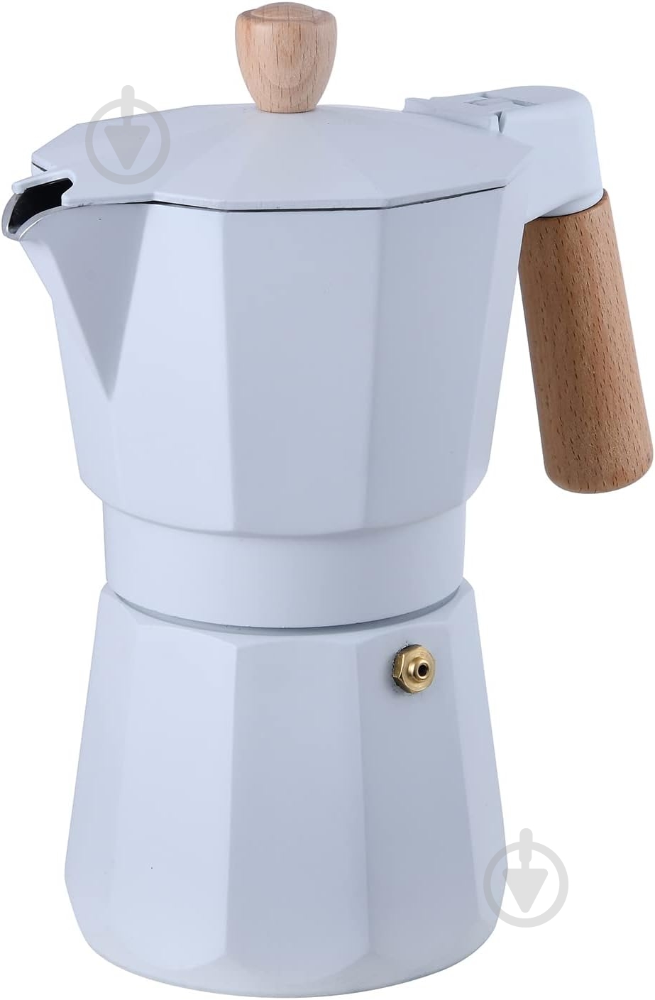 Кофеварка гейзерная Bergner Naturally, 380 мл, (BG-38195-WH) - фото 1 Кофеварка гейзерная Bergner Naturally, 380 мл, (BG-38195-WH) - фото 1