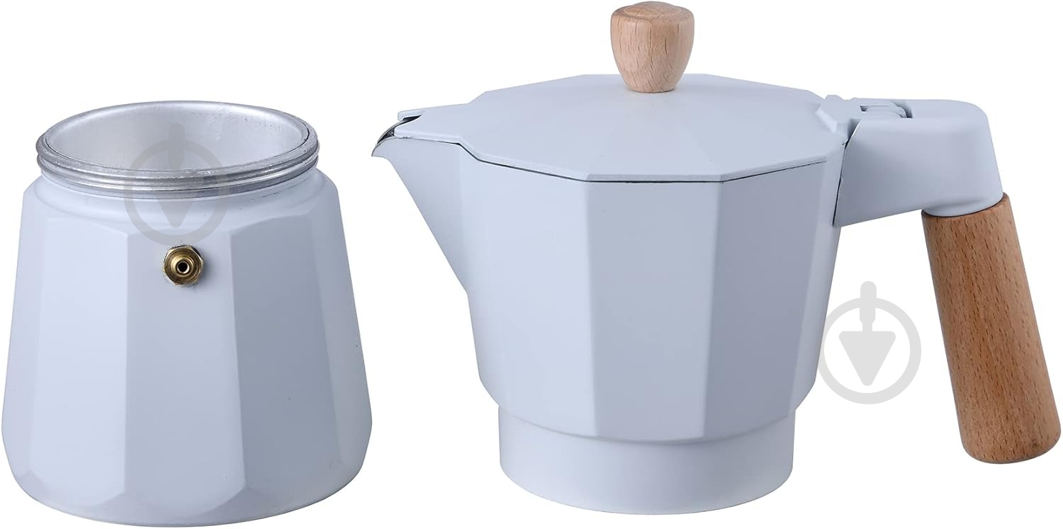 Кофеварка гейзерная Bergner Naturally, 380 мл, (BG-38195-WH) - фото 3 Кофеварка гейзерная Bergner Naturally, 380 мл, (BG-38195-WH) - фото 3