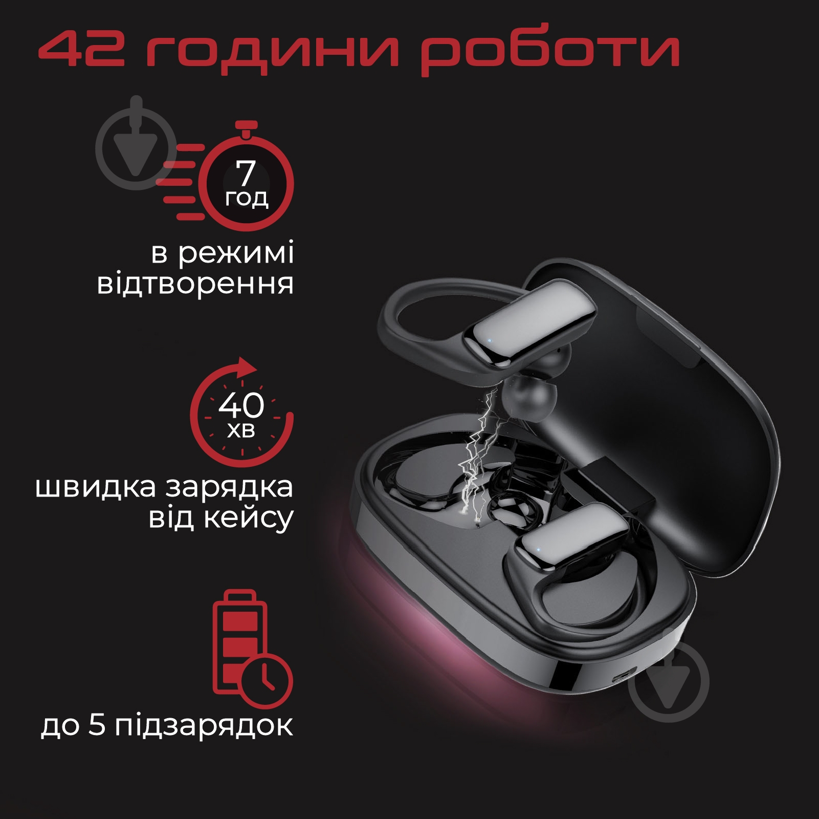 Навушники Promate black (epic.black) - фото 6