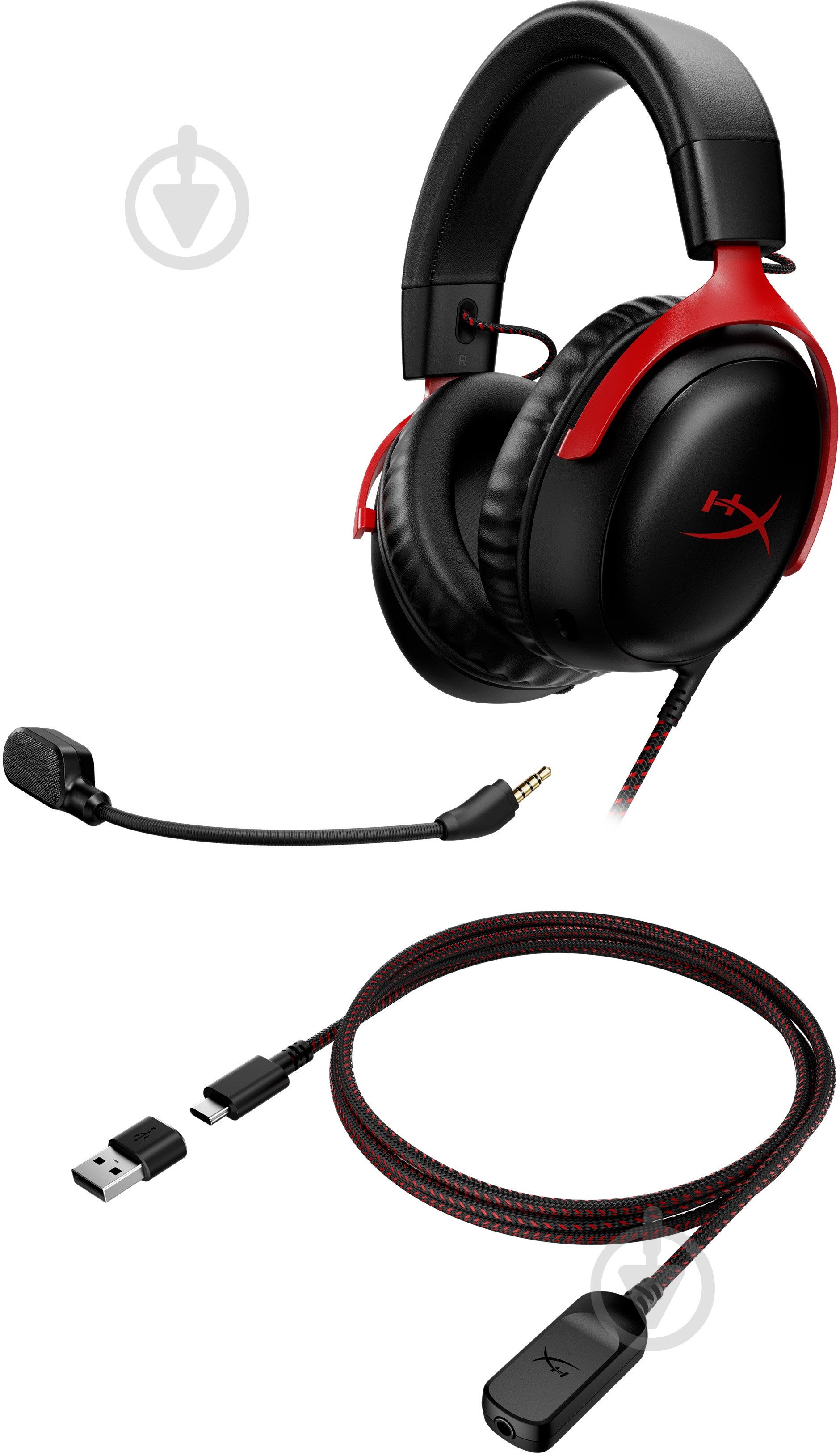Гарнітура HyperX Cloud III black-red (727A9AA) - фото 6