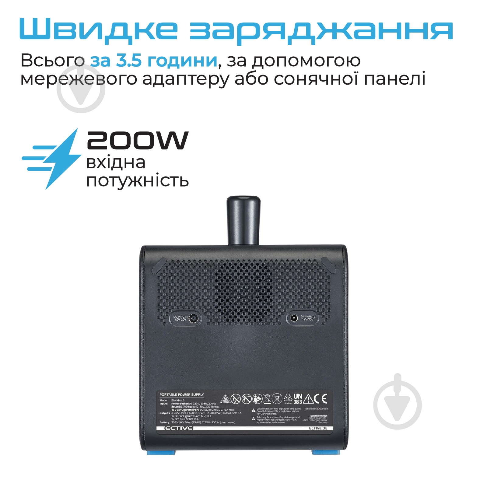 Зарядна станція ECTIVE (512 Вт·год) - фото 5 Зарядна станція ECTIVE (512 Вт·год) - фото 5