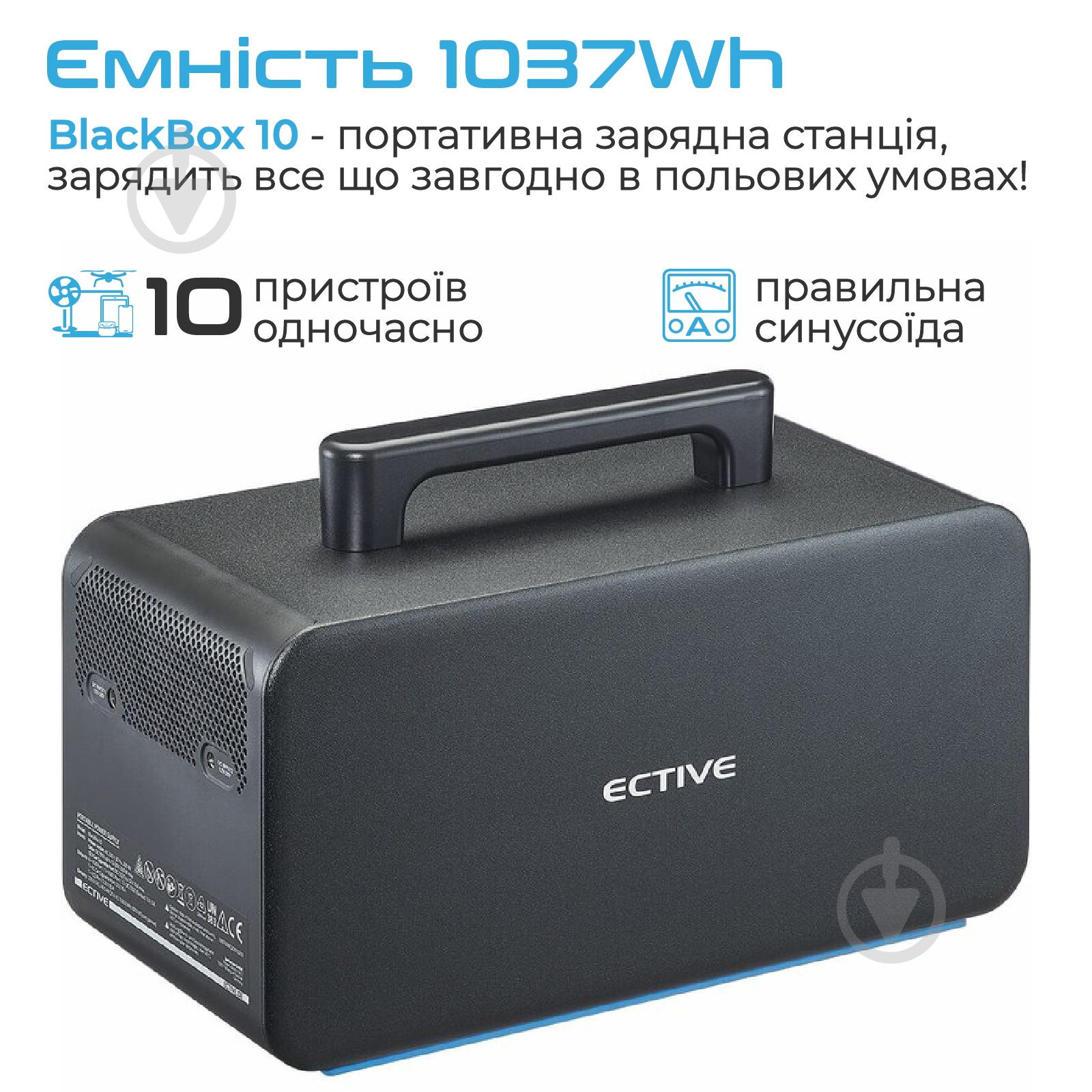 Зарядна станція ECTIVE (1037 Вт·год) - фото 2 Зарядна станція ECTIVE (1037 Вт·год) - фото 2