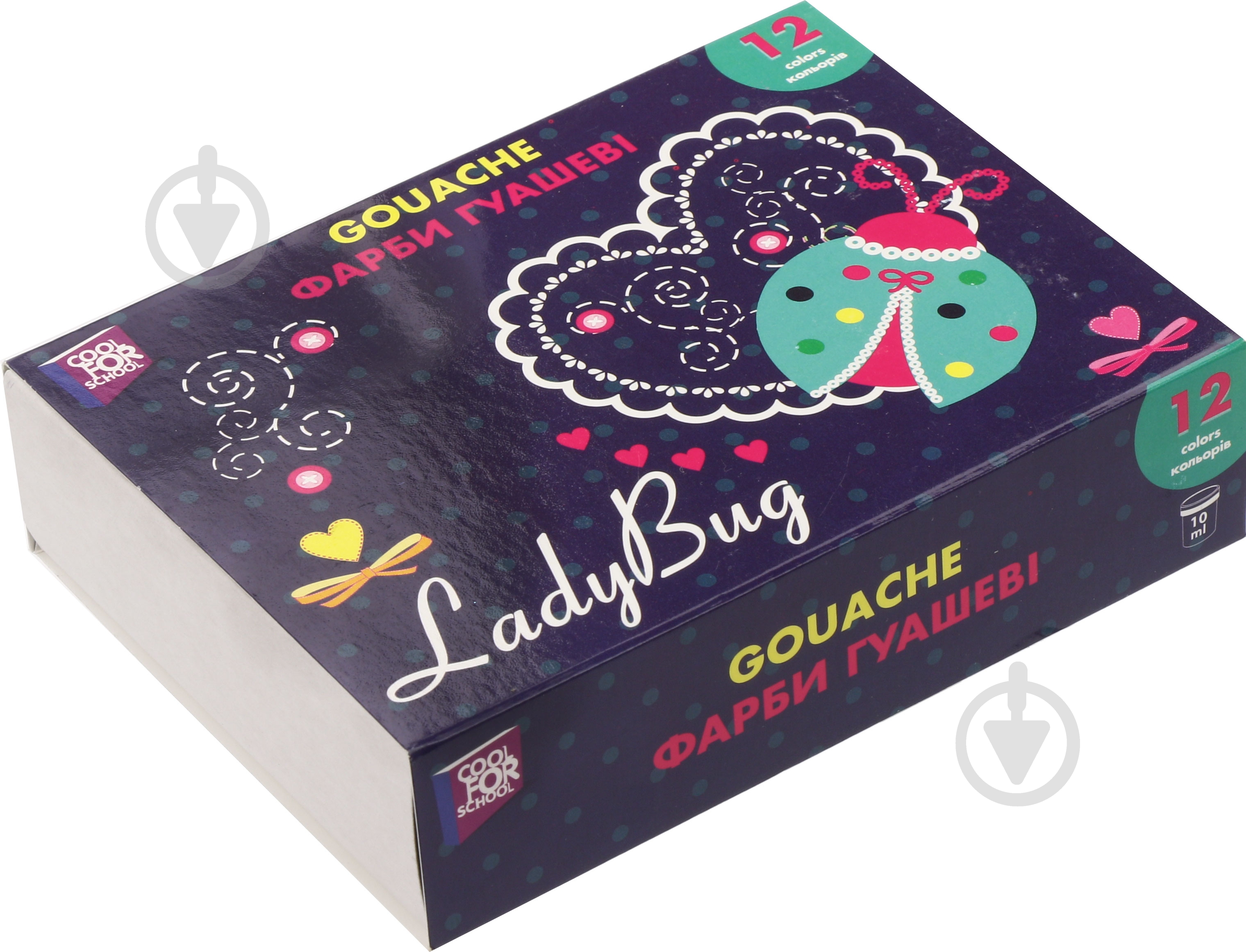 Краски гуашевые Ladybug 12 кольорів CF60147 Cool For School - фото 1