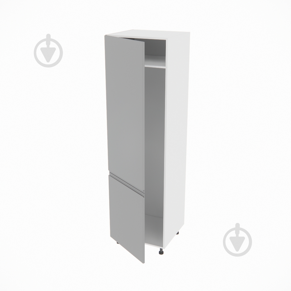 Шафа під холодильник Влада (П 60 Х (720)ліва) сірий оксамит/білий Світ Меблів - фото 2 Шафа під холодильник Влада (П 60 Х (720)ліва) сірий оксамит/білий Світ Меблів - фото 2