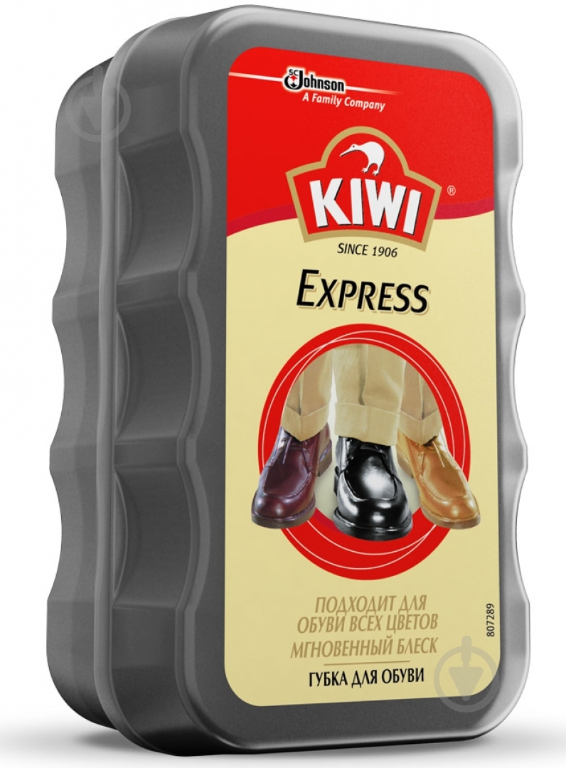 Губка-блеск для обуви Kiwi EXPRESS SHINE с дозатором прозрачный - фото 1