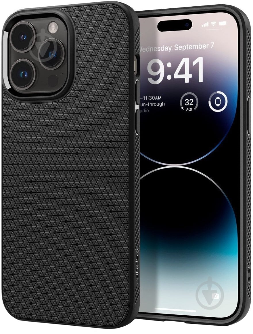 Чехол Spigen Liquid Air для Apple iPhone 14 Pro Max matte black (ACS04813) - фото 1